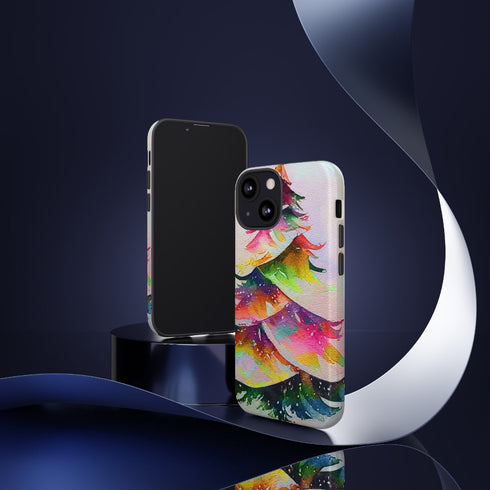 Swooshy Christmas Tree - Impact Resistant Phone Case